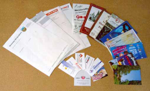 Digital- und Offsetdruckerei Dünnbier fertigt bundesweit: Briefbogen, Versandtaschen, Kuverts, Formulare, Flyer, Postkarten, Speisenkarten, Trauerkarten usw. Bild sonstige Drucksachen